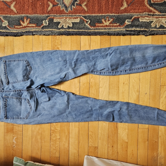 Womens Garage Denim High Rise Distressed Blue Jeans Size 27 - Picture 3 of 5